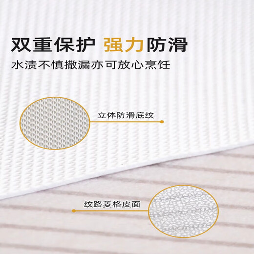 Vieruodis厨房地面专用地垫防油防水pvc免洗可擦满铺防滑垫可剪裁耐脏地毯 15917-清鸢黛 200cm*300cm 一擦即净防水防油