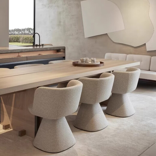 XIAOMUWO Internet celebrity makeup chair, cream style designer dining chair, modern minimalist bedroom home, rotatable dressing table stool chair, black phoenix tail jacquard - rotatable