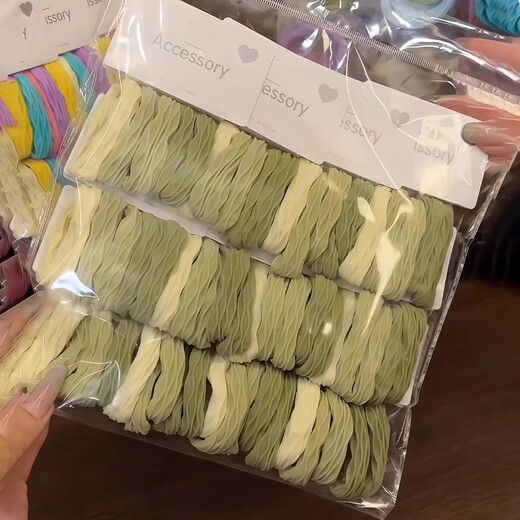 Super soft, highly elastic and durable high ponytail boxed quality hair rope rubber band hair tie 2025 new style high-end sense 2 boxes black + coffee color