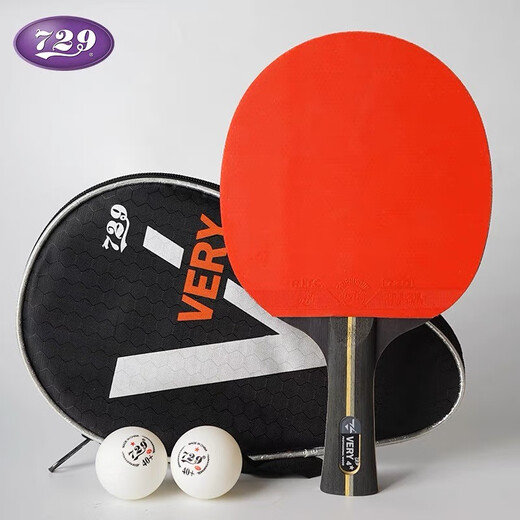 729 Genuine Table Tennis Rackets Pair of 2 Packs 2 Stars Three Stars Four Stars Five Stars Beginner Training Test 1 5 Stars Very (1 Horizontal 1 Straight) Free 10 Balls 2 Rackets Set