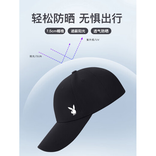 Playboy (PLAYBOY) Hat Men's Trendy Autumn and Winter Peaked Cap Korean Version Baseball Cap Sun Protection Sun Hat Women's Casual Fashion Style 01 Adjustable