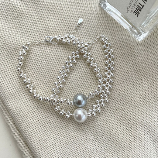 Ou Xi 2025 new sterling silver baby's breath small silver beads Shijia bracelet bracelet women's bracelet Chinese Valentine's Day birthday gift exquisite gift box Shijia small silver beads double-layer bracelet
