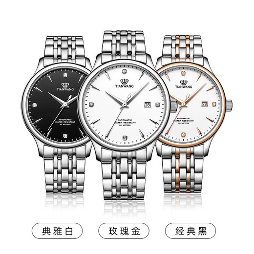 TIAN WANG men's watch New Year's gift Kunlun series business mechanical men's watch white GS5876S.D.S.W
