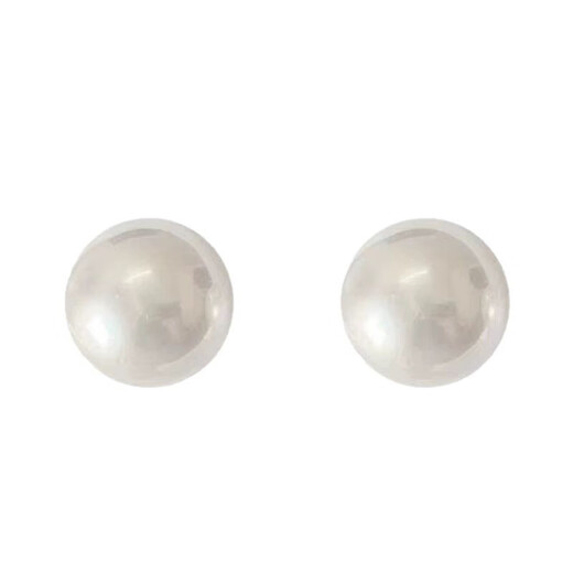 2025 Spring New S925 Silver Needle Pearl Stud Earrings on Card Aurora White High-Bright Pearl Earrings ABS Earrings Pair of Pearl Earrings (14mm) S925