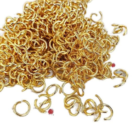 Handmade materials diy jewelry metal link ring iron hoop necklace button joint open ring bracelet accessories silver 6mm about 100 pieces