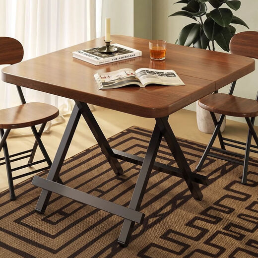 Chibalun foldable dining table portable night market stall square table home small apartment rental dining table dormitory homework