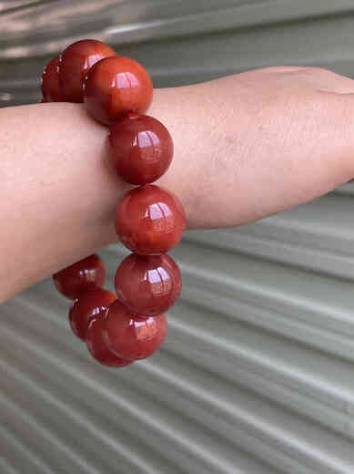 VZZS natural full-meat persimmon red ox blood red bracelet bracelet southern red necklace simple high-end versatile