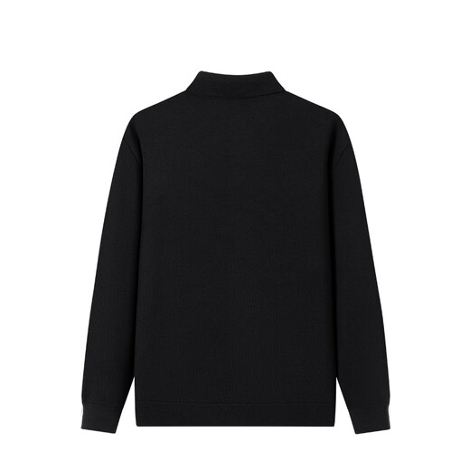 Navigare Italian dinghy all-wool lapel sweater men's knitted cardigan jacket 1344094502 black L/50