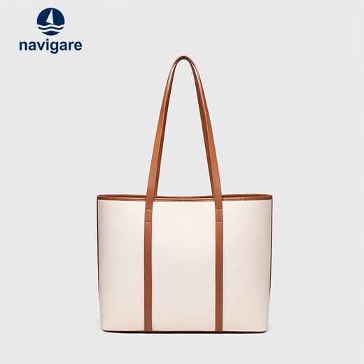 Navikel bolso de navegación pequeño italiano bolso de mano para mujer 25 nuevo estilo bolso de piel de vaca bolso de moda de gran capacidad blanco roto