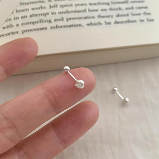 Xinshe s999 sterling silver wishful knot earrings for women with pierced ears, pure silver screw twist buckle anti-lost earrings, niche high-end earrings, silver pair, 999 pure silver