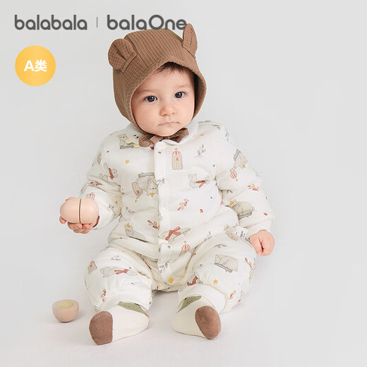 Balabala children's clothing jumpsuit newborn 2025 new winter crawler clothes thickened male and female infant clothes 208425133202