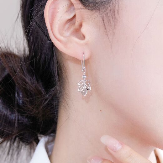 Meluxe platinum earrings for women, PT950 platinum earrings, birthday gift for girlfriend, wife, about 2.5g