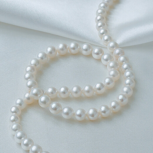 Pearl Queen S925 Silver Pearl Necklace 9-10mm Freshwater Clavicle Chain Birthday Gift for Women