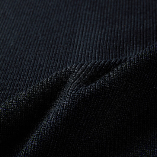 YOUNGOR sweater men's wool blended fabric men's stand-up collar zipper cardigan velvety and comfortable 2025 new arrival black VWHW619967ALA L 105cm (recommended 145-165Jin Jin equals 0.5kg)