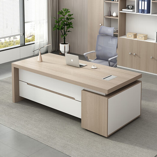 Boss desk and chair combination, president desk, manager desk, supervisor desk, office furniture, executive desk set, simple and modern 1.4*0.6 meter boss desk