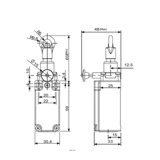 Pull cord switch SN4170/SN6170-SL-C-R emergency stop switch pull cord stroke limit switch. For more models, please consult customer service