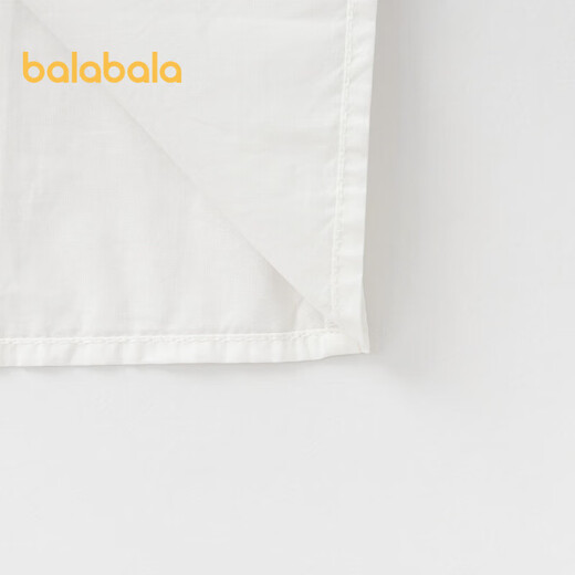 Balabala children's clothing girls long-sleeved shirt autumn pure cotton white shirt loose original white 10101-201324102005 90