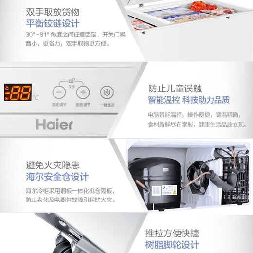Haier commercial large freezer BC/BD-519/829 large freezer frozen refrigerated fresh meat cabinet food commercial cabinet single temperature BC/BD-719HEZ electronic temperature control/minus 38