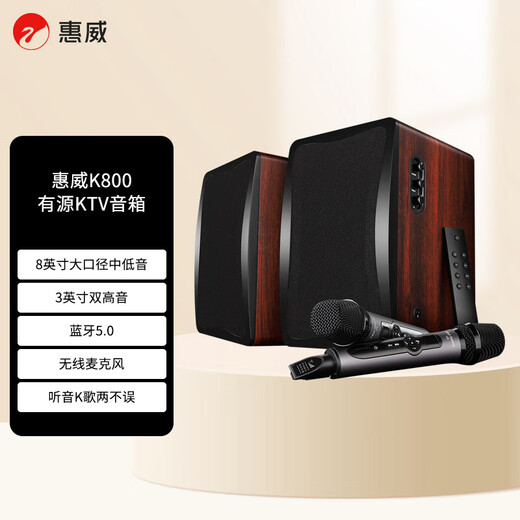 HiVi K800 home active karaoke speaker professional wireless microphone karaoke HIFI audio supports Bluetooth fiber optic coaxial