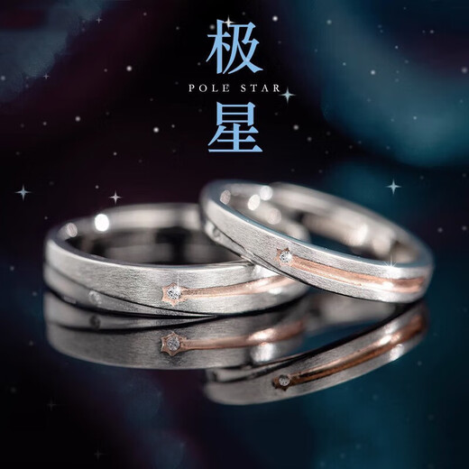 MZMZ brand platinum couple ring for men and women pt950 platinum wedding diamond ring 618 birthday gift for girlfriend jewelry light luxury model-Polestar ring