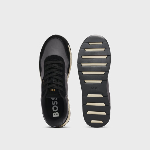 BOSSBLACK 混合材质运动鞋 饰有绒面革细节50536469_010 39