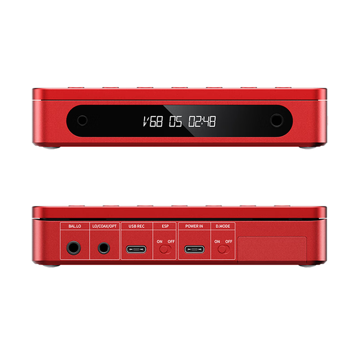 FiiO DM13 Portable HiFi Stereo 4.4 Balanced CD Player Music Player Walkman Supports Track Capture and Transcription, aptxhd Bluetooth Transmitter Red Bluetooth Version