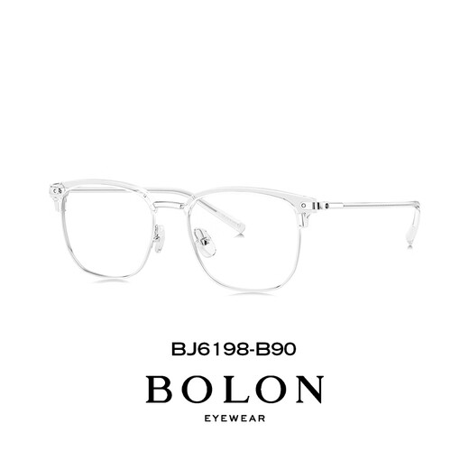 Tyrannosaurus glasses frame business gold edge round can be equipped with prescription anti-blue light men's half-frame frame BJ6098 BJ6198B16 PROSUN lens 1.60 anti-blue light (recommended 600