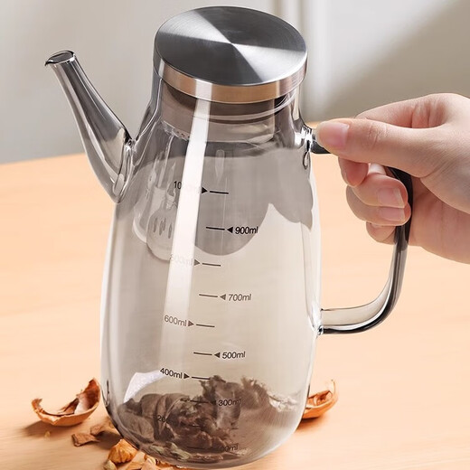Century-old Zhenghe oil bottle household oil bottle kitchen leak-proof spout does not hang oil glass sesame oil jar vinegar soy sauce seasoning pot 600ml