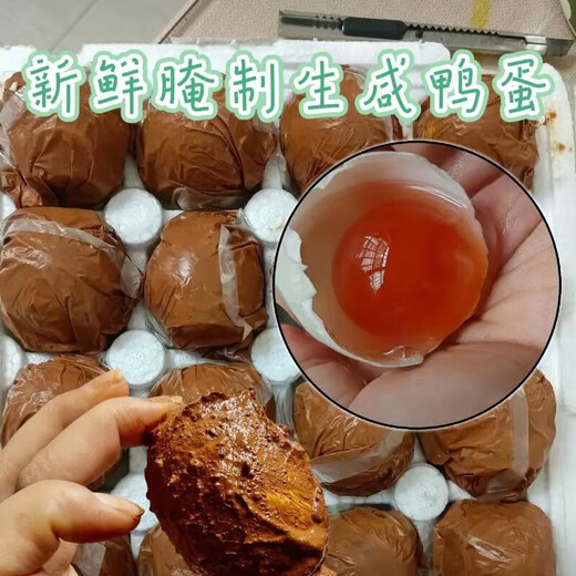 Zhouzhou Egg Raw Salted Duck Egg, Red Clay, Freshly Pickled Red Egg Yolk, Salted Egg Yolk in Shell, Less Salt, Lightly Salted, 65g*10 pieces (average weight is about 65g or more) Zhouzhou Egg Raw Salted Duck Egg, Red Clay, Freshly Pickled Red Egg Yolk, Salted Egg Yolk in Shell, Less Salt, Lightly Salted, 65g*10 pieces (average weight is about 65g or more)