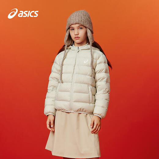 ASICS Children's Wear 25 Years Winter Children's Soft and Comfortable Three-Proof Lightweight Warm Down Jacket High Down Filling Pink Cleanliness 1000-Duck Down 170 Down Filling 109.2g