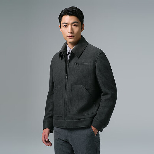 Lilang Woolen Coat Men's Short Winter Wool Jacket Men's 2025 New Lapel Warm Woolen Jacket Men's
