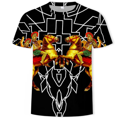 简霏魔兽世界衣服 夏季速干透气巫妖王数码印花男士圆领短 SLX691 XXS