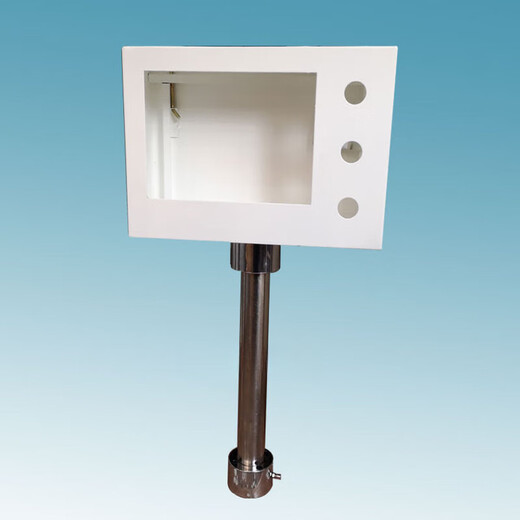 Greenland 7-inch touch screen installation box, Weilun, Xinjie touch screen control box, industrial human interface electrical box, bracket, 4 22 switch hole single boxes + No. 45 steel bracket