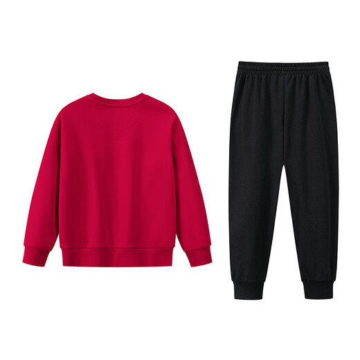 NIKE3BRAND Nike boys and girls red New Year's greetings 2-piece set winter children's velvet warm suit