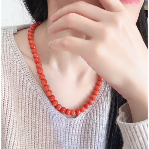 DOLP Coral Bracelet Atmosphere Bracelet Magenta Lady Goddess Temperament Japanese Life Year Mom Gift Jewelry 4mm Bracelet Single Circle