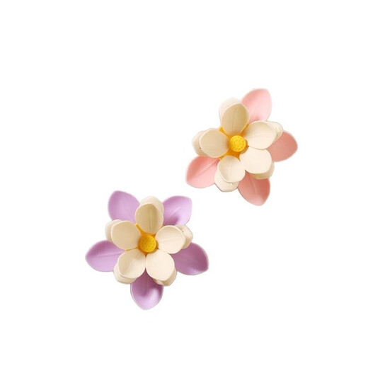 Jidaocook lotus double-layer magnetic sealing clip refrigerator magnet household snack potato chip clip kitchen seasoning bag food sealing clip cherry blossom powder double-layer magnetic suction one pack