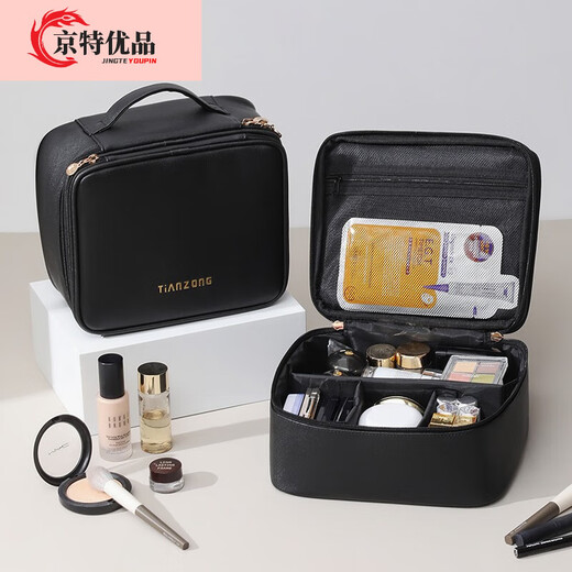 OIMG cosmetic bag portable large capacity 2023 travel cosmetic storage bag carry-on suitcase toiletry bag off-white pink / size 24*20*13cm