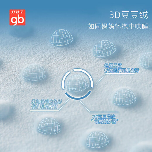 Goodbaby (gb) baby quilt children's bean quilt spring and autumn quilt newborn baby kindergarten nap pure cotton blanket four seasons winter pure bean blanket blue gift box 100*80 infant class A standard