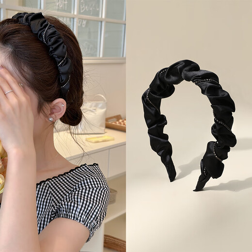 Chimera (CHIMERA) makes your face smaller, wrinkled satin fabric makes your head look taller, headband is exquisite and comfortable to wear, birthday gift for girls