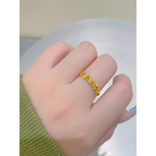 18k gold four-leaf clover ring outlets women's accessories 1_four-leaf clover ring found in CHANSUNRUN outlet discount store