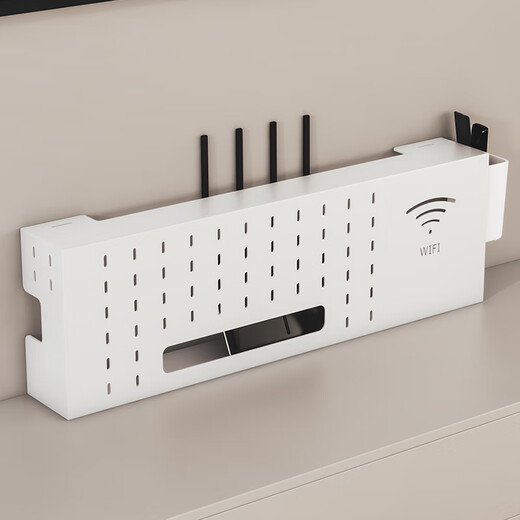 蜗家路由器放置架免打孔壁挂机顶盒架固定插排插座遮挡上墙wifi收纳架