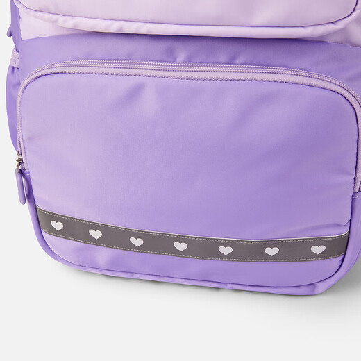 巴拉巴拉儿童书包男女童双肩包护脊减负舒适撞色字母绣花时尚学院 紫色调00377 130cm