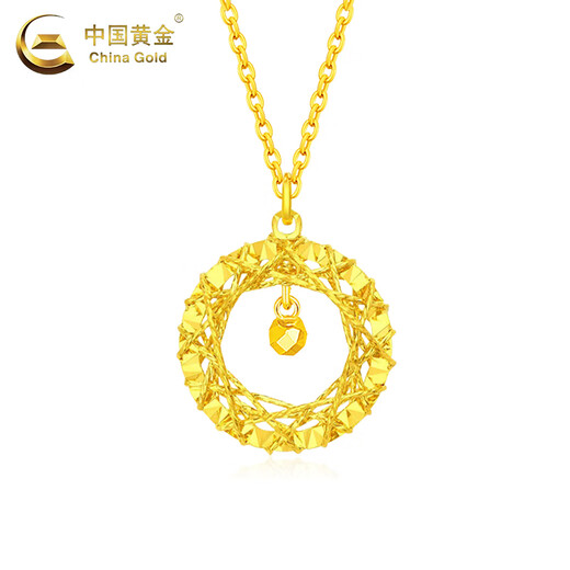 China Gold (CHINA GOLD) 18k gold necklace Dreamweaver Pendant women's new dream catcher Valentine's Day birthday gift for girlfriend and wife Jingsuda*18k gold Dreamweaver Pendant free silver chain about 0.55g