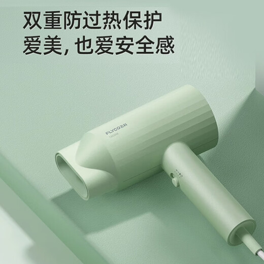 Feike hair dryer household quick-drying portable student dormitory low-noise hot and cold air high-power hair dryer negative ion hair care hair dryer 6290/6276 non-negative ion model + constant temperature healthy soft wind FH6296 emerald green