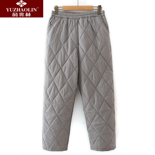 Yu Zhaolin (YUZHAOLIN) Winter clothing for the elderly, women and old ladies, light cotton pants for winter outer wear, mom pants, warm grandma pants for the elderly, 8312 black straight 3XL recommended 150-170 Jin Jin equals 0.5 kg