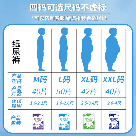 AIBODUO adult diapers for the elderly, special diapers for the elderly, non-pull-up pants for men and women, wet diapers, extra large M 1 piece