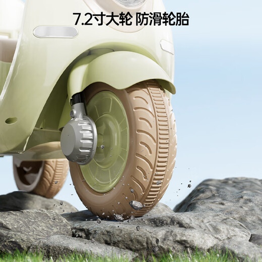 Hello Baby 2025 nouvelle voiture électrique pour enfants moto double tricycle peut s'asseoir sur batterie parent-enfant voiture télécommande voiture blanc/double entraînement double moteur batterie 6V7 + télécommande