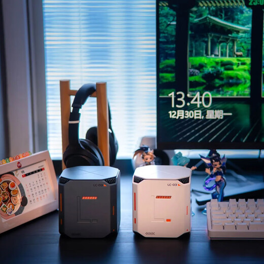 Lazymao Weifu LC-03AI private cloud mini host file data backup multi-terminal interoperability mobile phone tablet expansion smart photo album linux operating system assembly computer space white Intel Ai chip + 32GB memory 2TB