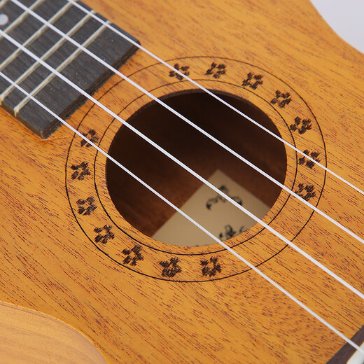 赞尼尤克里里21寸23寸26寸初学者入门级四弦小吉他彩色乌克丽丽乐器 23寸尤克全椴木彩色粉绿色单琴+ 21英寸