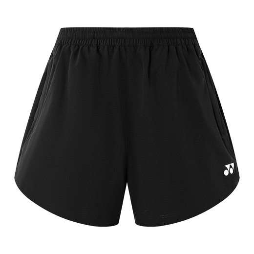YONEX尤尼克斯羽毛球服舒适透气时尚女款跑步运动短裤2202725BCR黑L